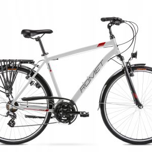 Rower trekkingowy męski Romet Wagant 28 L(21") srebrno-czerwony